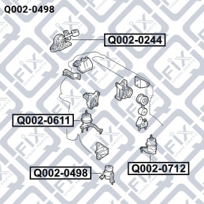 Front engine mount Toyota Camry v40 2.4, hybrid Q-FIX