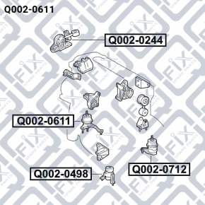 Engine mount right Toyota Camry v40 2.4, hybrid Q-FIX