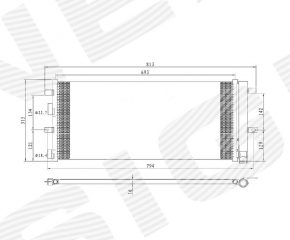 Air conditioner radiator condenser Lincoln MKZ 13-20 SIGNEDA