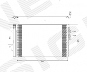 Air conditioning radiator condenser BMW X3 F25 11-17 SIGNEDA