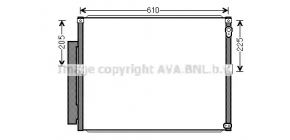 Air conditioner radiator condenser Lexus GX470 03-09 AVA