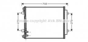 Air conditioning radiator condenser VW CC 08-17 AVA