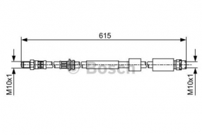 Brake hose front left BMW 3 F30 12-18 BOSCH