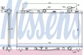 Radiator cooling water Lexus ES350 07-12 NISSENS