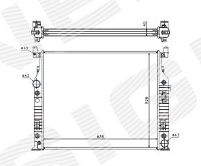 Radiator cooling water Mercedes W164 ML X164 GL W251 R M272 M273 SIGNEDA