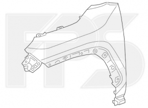Front left wing Toyota Rav4 19- aluminum FPS