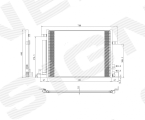 Radiator air conditioner condenser Chevrolet Camaro 16- 2.0 3.6 Signeda