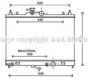 Radiator cooling water Nissan Versa 1.8 10-12 AVA