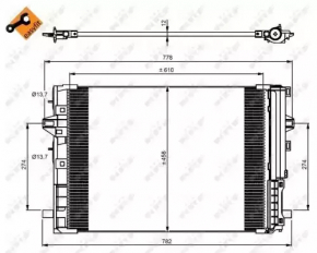 Air conditioner radiator condenser Infiniti QX30 17- NRF