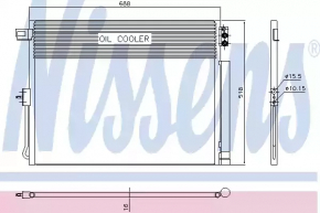 Air conditioning radiator condenser with cooling automatic transmission Jeep Grand Cherokee WK2 11-21 3.6 NISSENS