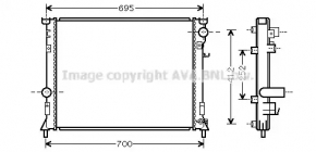 Radiator cooling water Dodge Challenger 09- AVA