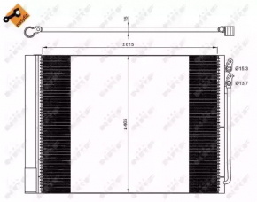 Air conditioning radiator condenser BMW 5 F10 11-16 3.0T NRF