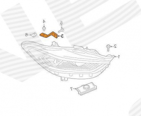Headlight mount upper right Ford Fusion mk5 17-20 SIGNEDA