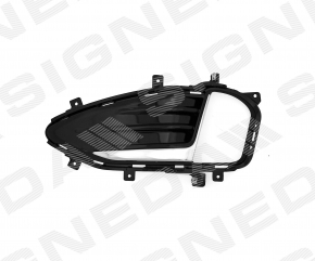 Front bumper grille left Ford Edge 19- under fog lights with silver molding SIGNEDA