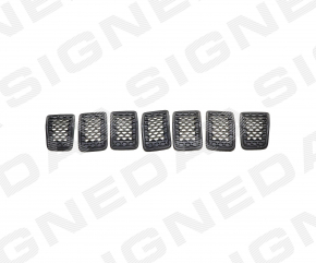 Radiator grille grill Jeep Cherokee KL 19-rest black set 7pcs SIGNEDA