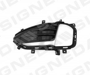 Front bumper grille left Ford Edge 19- under fog lights with chrome molding SIGNEDA