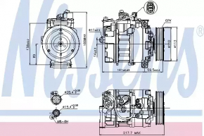 Air conditioning compressor Audi Q5 8R 13-17 3.0 tfsi NISSENS