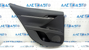 Door trim card rear left Toyota Camry v70 18 leather black with black insert plastic, armrest leather, butt