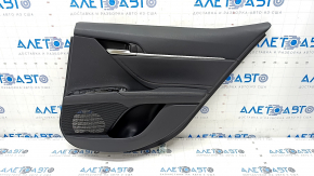Door trim card rear right Toyota Camry v70 18 leather black with black insert plastic, armrest leather