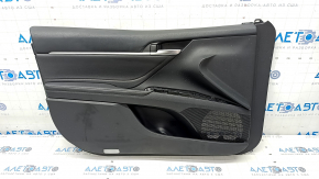 Door trim card front left Toyota Camry v70 18 leather black with black insert plastic, armrest leather