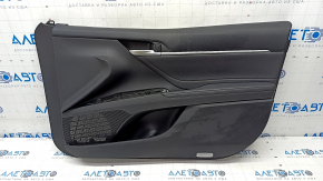 Door trim card front right Toyota Camry v70 18 leather black with black insert plastic, armrest leather