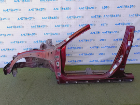 Front left quarter Honda Insight 19-22 sawed off, with central pillar, red, painted, pokes