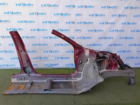 Front left quarter Honda Insight 19-22 sawed off, with central pillar, red, painted, pokes
