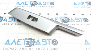 Rear left door window lifter control trim Toyota Prius V 12-17 gray, scratches, broken mount