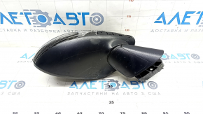 Side mirror right Hyundai Sonata 20- 8 pins, turn signal, heated, BSM, graphite, no cover, no mirror, broken turn signal, crack, saw cut