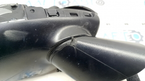 Side mirror right Hyundai Sonata 20- 8 pins, turn signal, heated, BSM, graphite, no cover, no mirror, broken turn signal, crack, saw cut