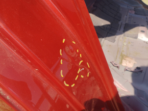 Quarter wing rear right Toyota Prius V 12-17 red, on the body, bumps