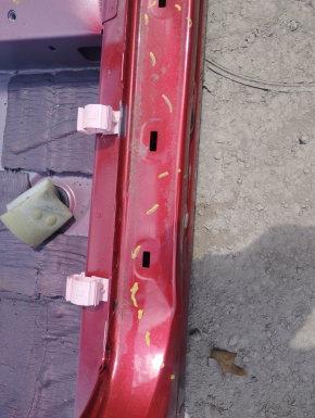 Front left quarter Toyota Prius V 12-17 red, on the body, dented threshold