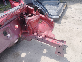 Front left quarter Toyota Prius V 12-17 red, on the body, dented threshold