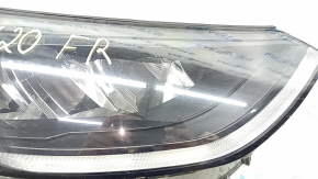 Front right headlight complete Hyundai Sonata 20- LED, sand