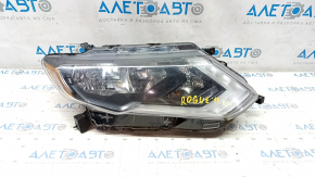 Headlight front right Nissan Rogue 17- bare halogen, sand