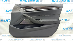 Door trim card front right BMW 5 G30 17-23 harman/kardon, black leather, scratches