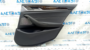 Door trim card rear right BMW 5 G30 17-23 harman/kardon, with tweeter, black leather, scratches