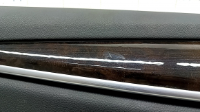 Door trim card front left BMW 5 G30 17-23 harman/kardon, black leather, scratches, broken fastener