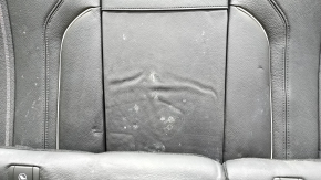 Rear row of seats 2nd row BMW 5 G30 17-23 leather black, white stitching, for cleaning, dented leather