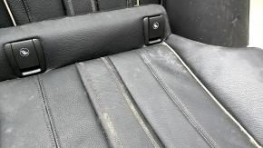Rear row of seats 2nd row BMW 5 G30 17-23 leather black, white stitching, for cleaning, dented leather