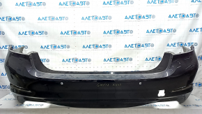 Bare rear bumper BMW 5 G30 17-20 for parking sensors, black