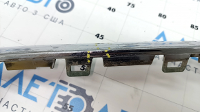 Molding rear bumper center VW Tiguan 18- chrome, dented, cracks, broken mount