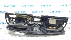 Torpedo front panel with AIRBAG BMW 5 G30 17-23 black under projection, rusty pyropatron