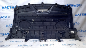 Rear shelf Toyota Avalon 13-18 black, scratches, with brake light, broken mount