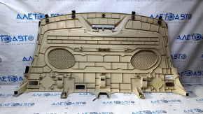 Rear shelf Toyota Avalon 13-18 beige, scratches, no plugs, broken mount, with brake light