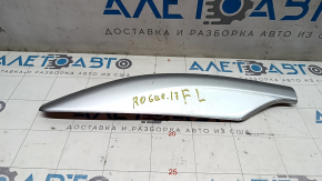 Front left longitudinal railing trim Nissan Rogue 14-20 for 3 fasteners, broken fastener