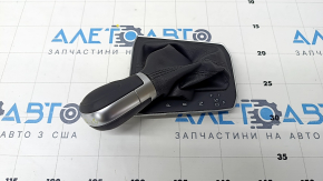 Gear knob VW Tiguan 18 - leather black, worn, scratches