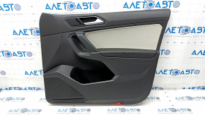 Door trim card front right VW Tiguan 18 - black and gray, with a squeaker, scratches, dents, peeling handle coating, for dry cleaning