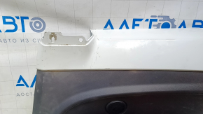 Card rear right VW Beetle 12-19 white gloss, armrest leather brown, structure, scratches, crack in the lining
