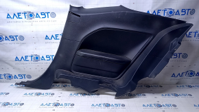 Rear row trim right Dodge Challenger 15-19 black, armrest leather, scratches, dent on leather
